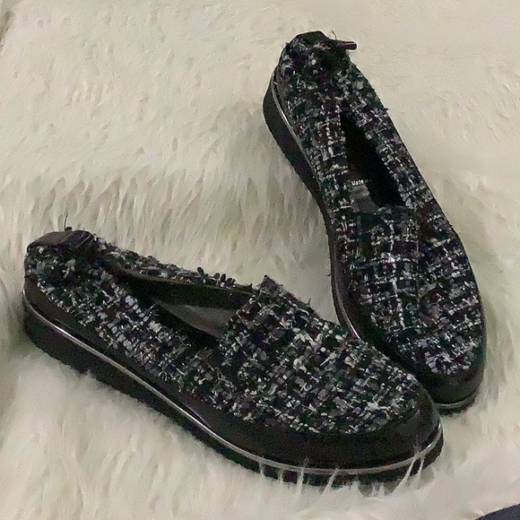 Ron white silver and black loafer shoes size 39 - Picture 2 of 5